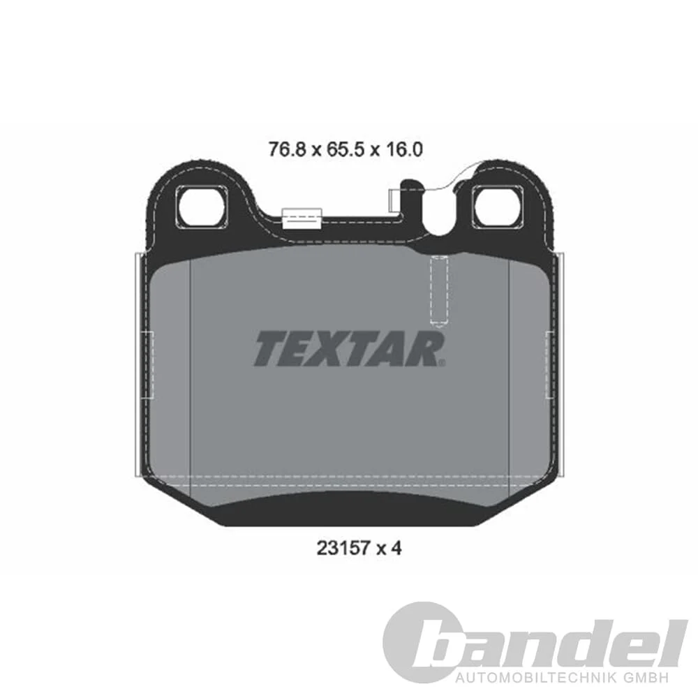TEXTAR BREMSBELÄGE HINTEN passend für MERCEDES M-KLASSE W163 + QUATTROPORTE