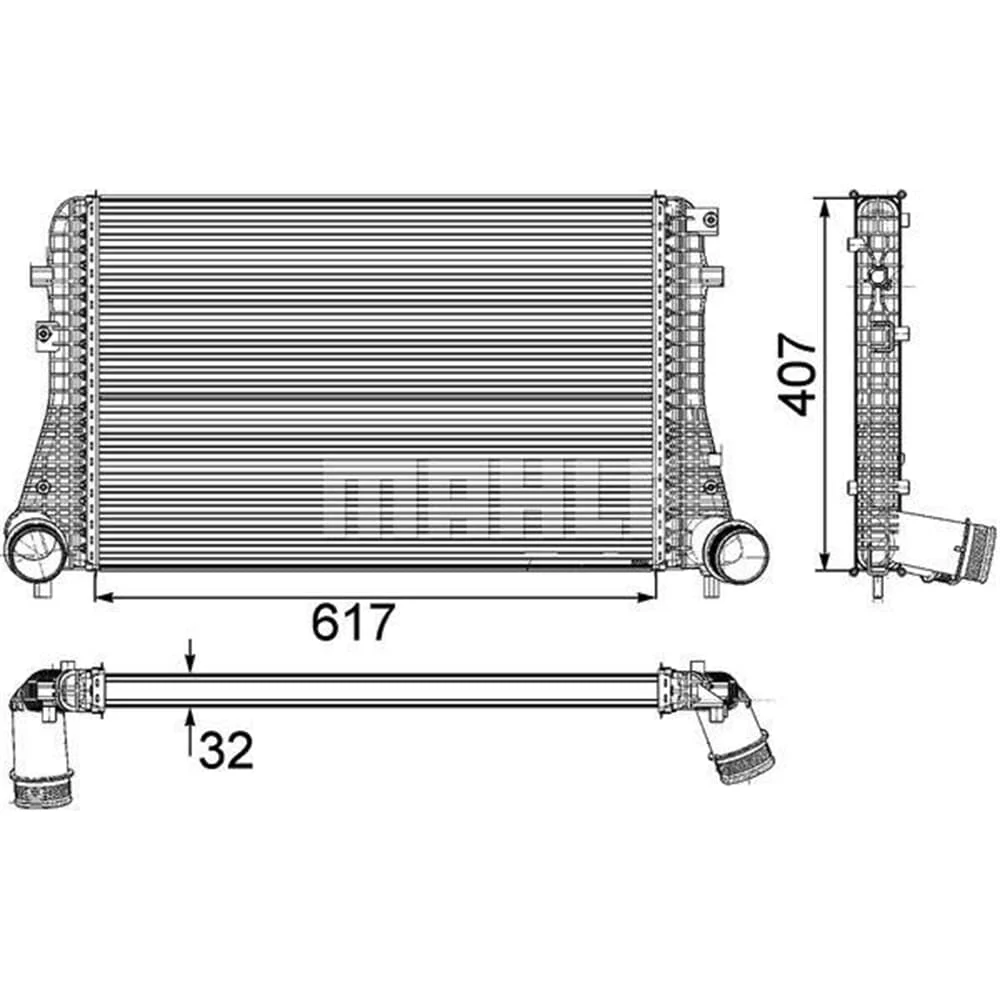 MAHLE LADELUFTKÜHLER LLK TURBO-KÜHLER | CI 208 000P