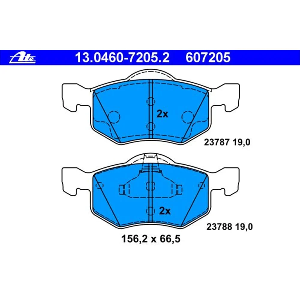 ATE BREMSBELÄGE VORNE passend für FORD MAVERICK MAZDA TRIBUTE EP BIS BJ 03.04 - BREMSANLAGE